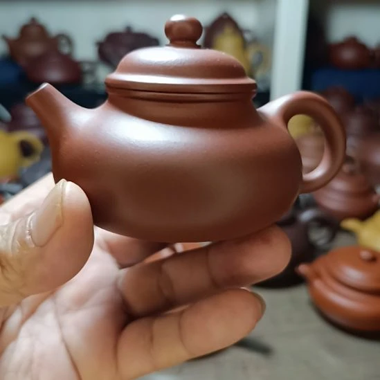 茶壶紫砂原矿清水泥容天160cc内推半手工