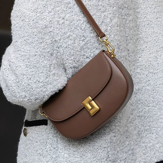 牛皮包包女式2025新款斜挎包真皮腋下包女高级感通勤包单肩斜挎包