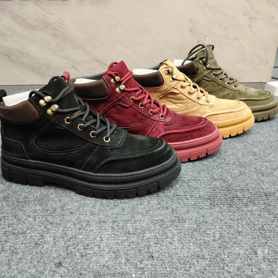 [9931单]男士时尚休闲百搭潮流高帮潮鞋秋冬系带马丁靴