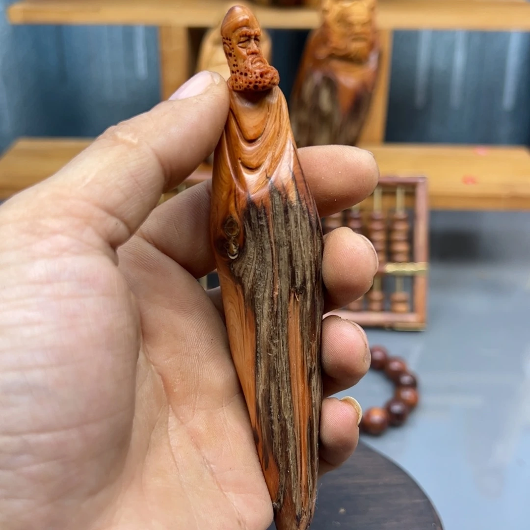老***馆木崖柏木摆件手把件
