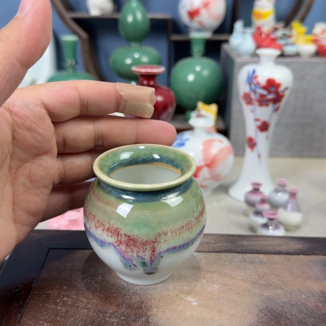 陶瓷手工小花器摆件