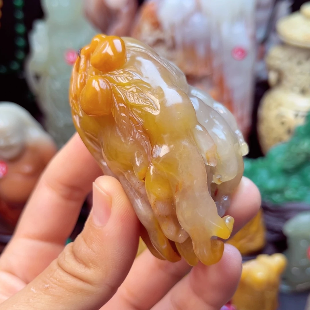 寿山石佛手手玩件
