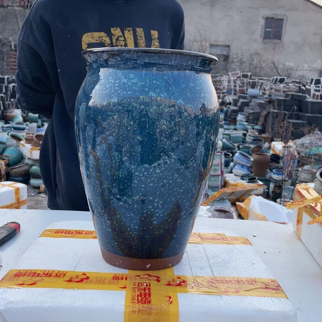 宜兴紫砂粗陶花盆