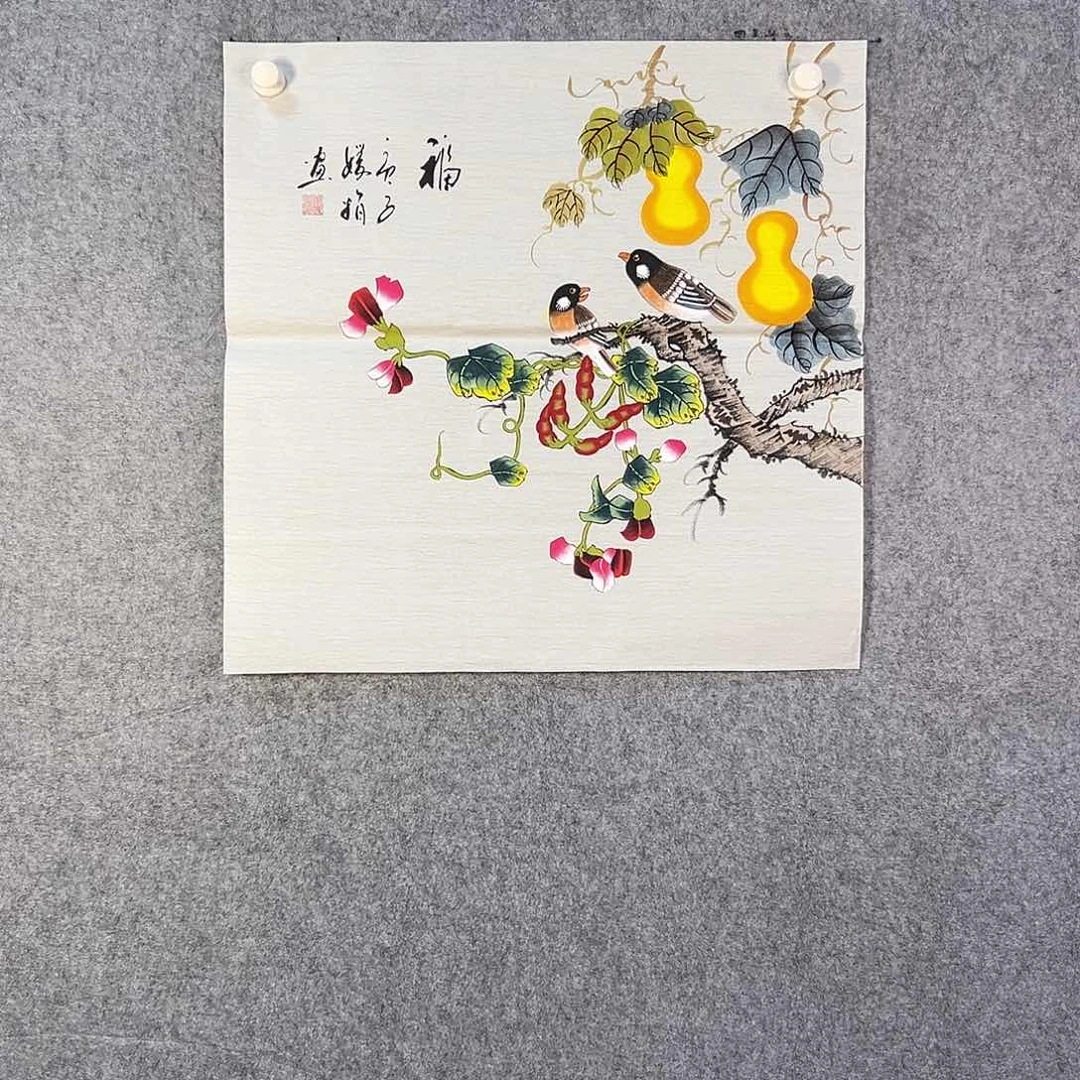 国画749 花鸟在此鸣叫时还要