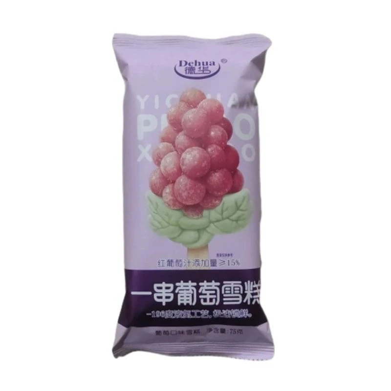 德华 红葡萄汁添加量≥15%一串葡萄雪糕葡萄口味雪糕 75克／袋