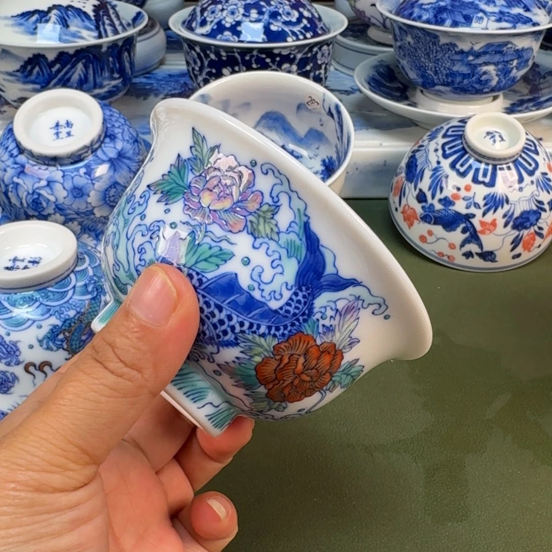 陶景德镇纯手绘茶具圆圆295