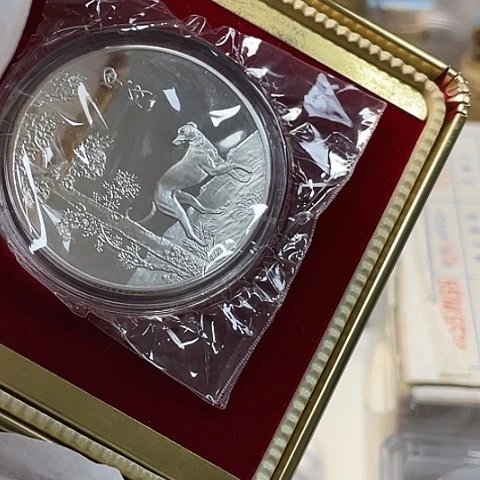 其他普通金属弯狗年纪念银章，，，