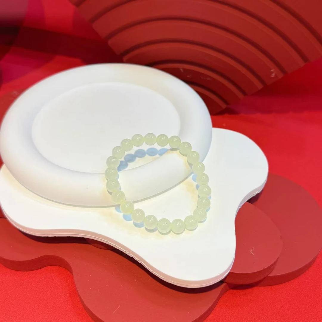 8mm精品和田玉晴水蜂蜜水手串HNZ6971