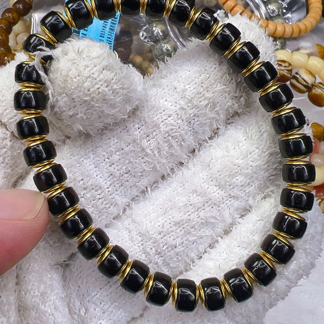 星月菩提手串75椰蒂单圈0.7镶嵌