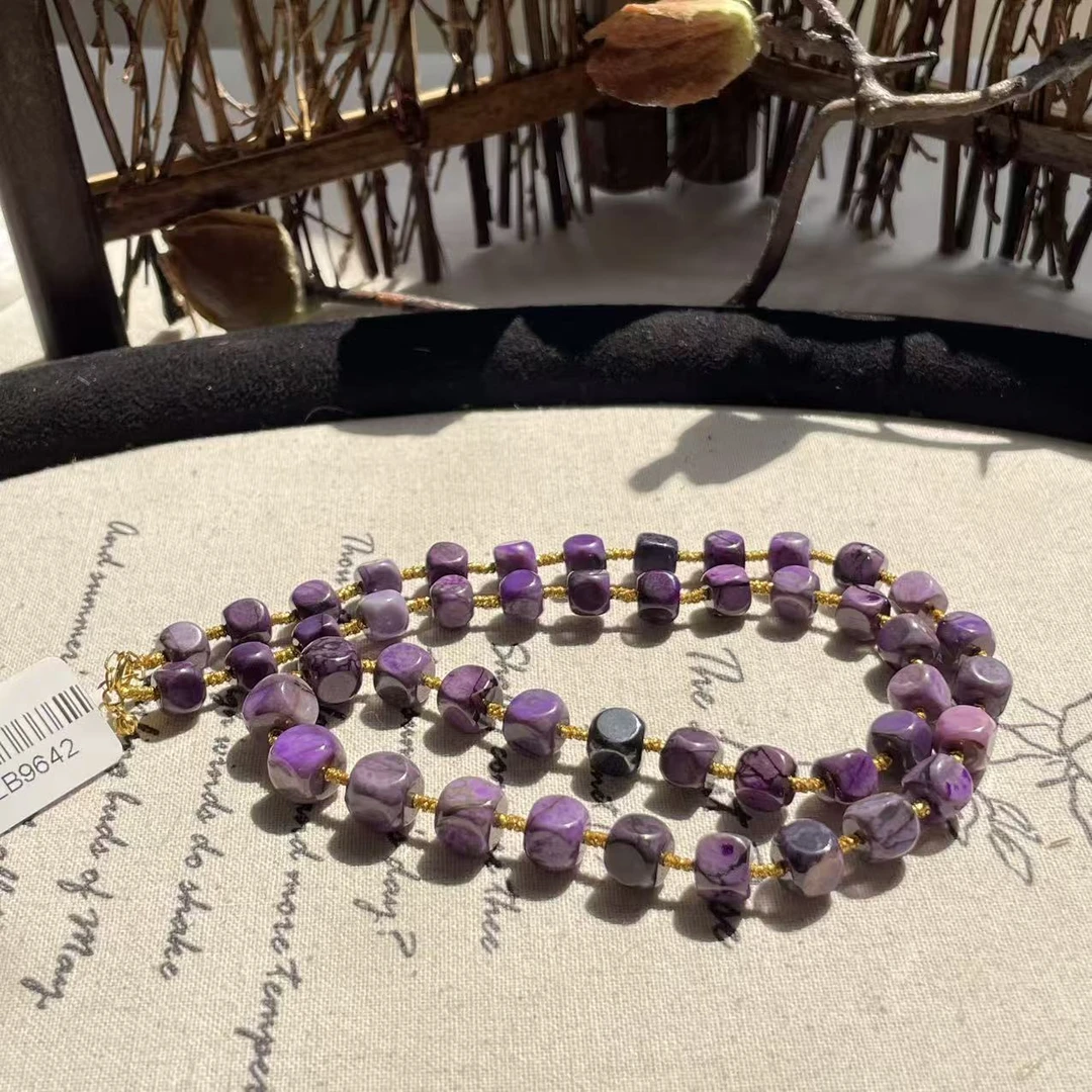 南非舒俱来泥地皇家紫魔方项链18k/45cm/AZB9642（昌宜）