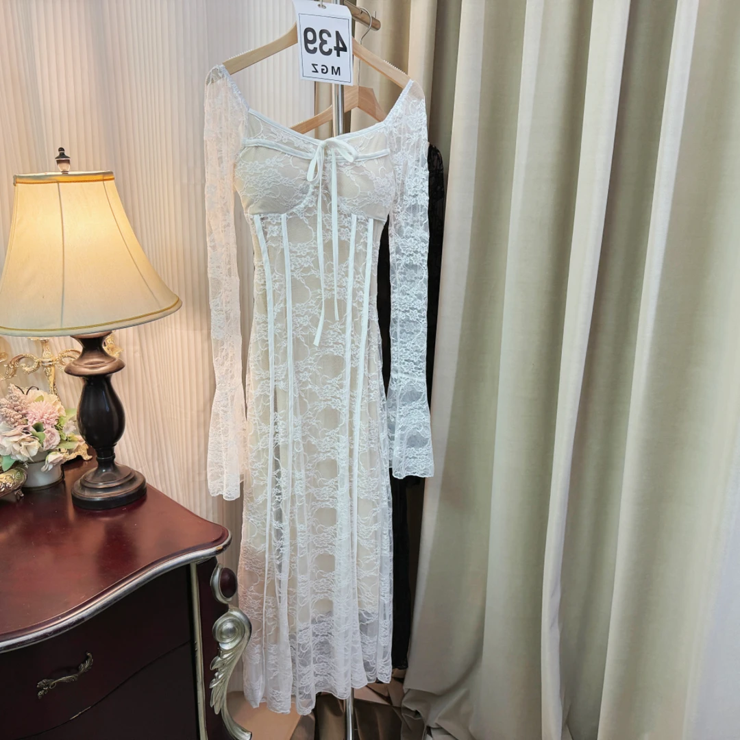 编号439加绒加厚秋冬新款带胸垫修身显瘦A字大摆连衣裙