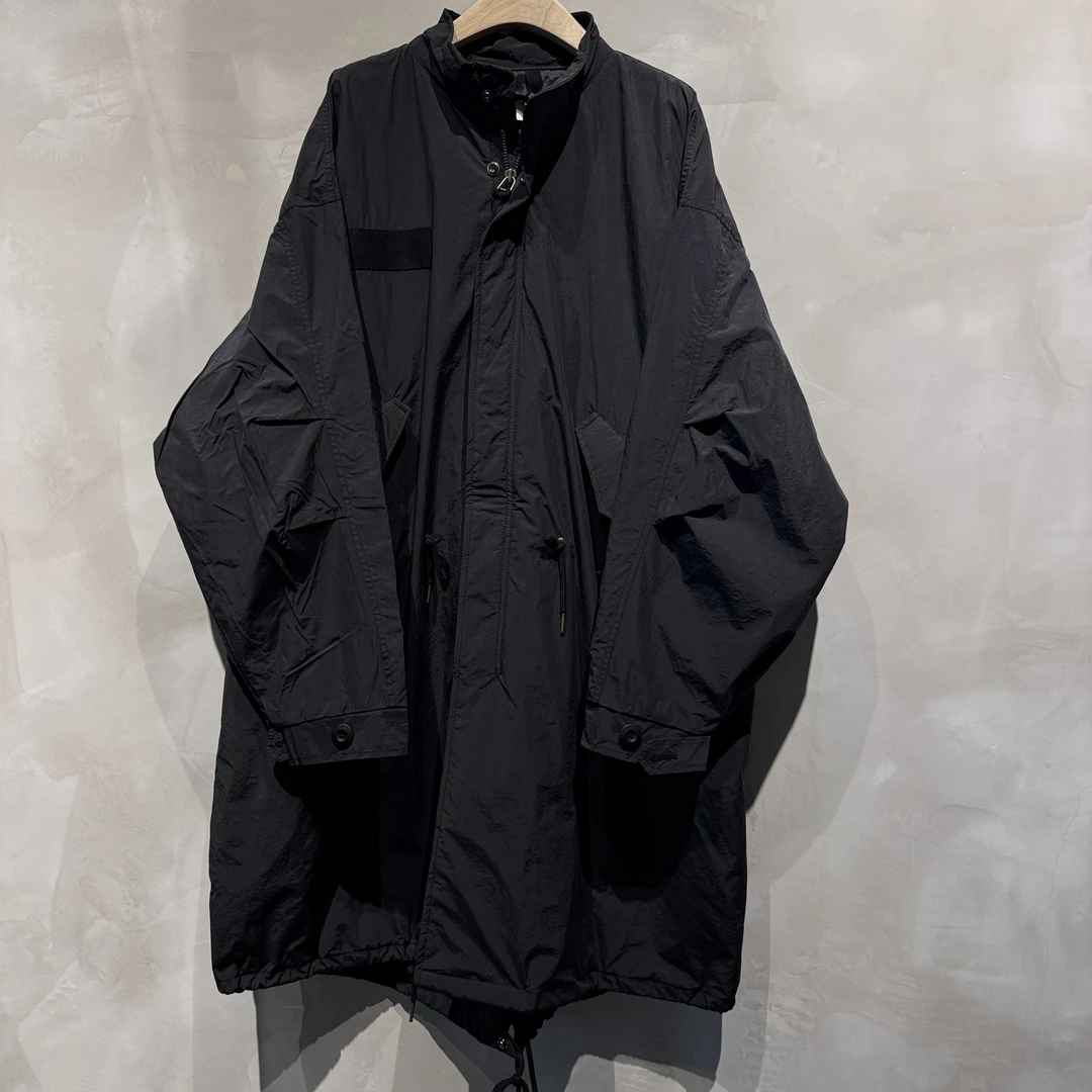 中长款立领风衣韩系梭织面料百搭洋气拉链外套