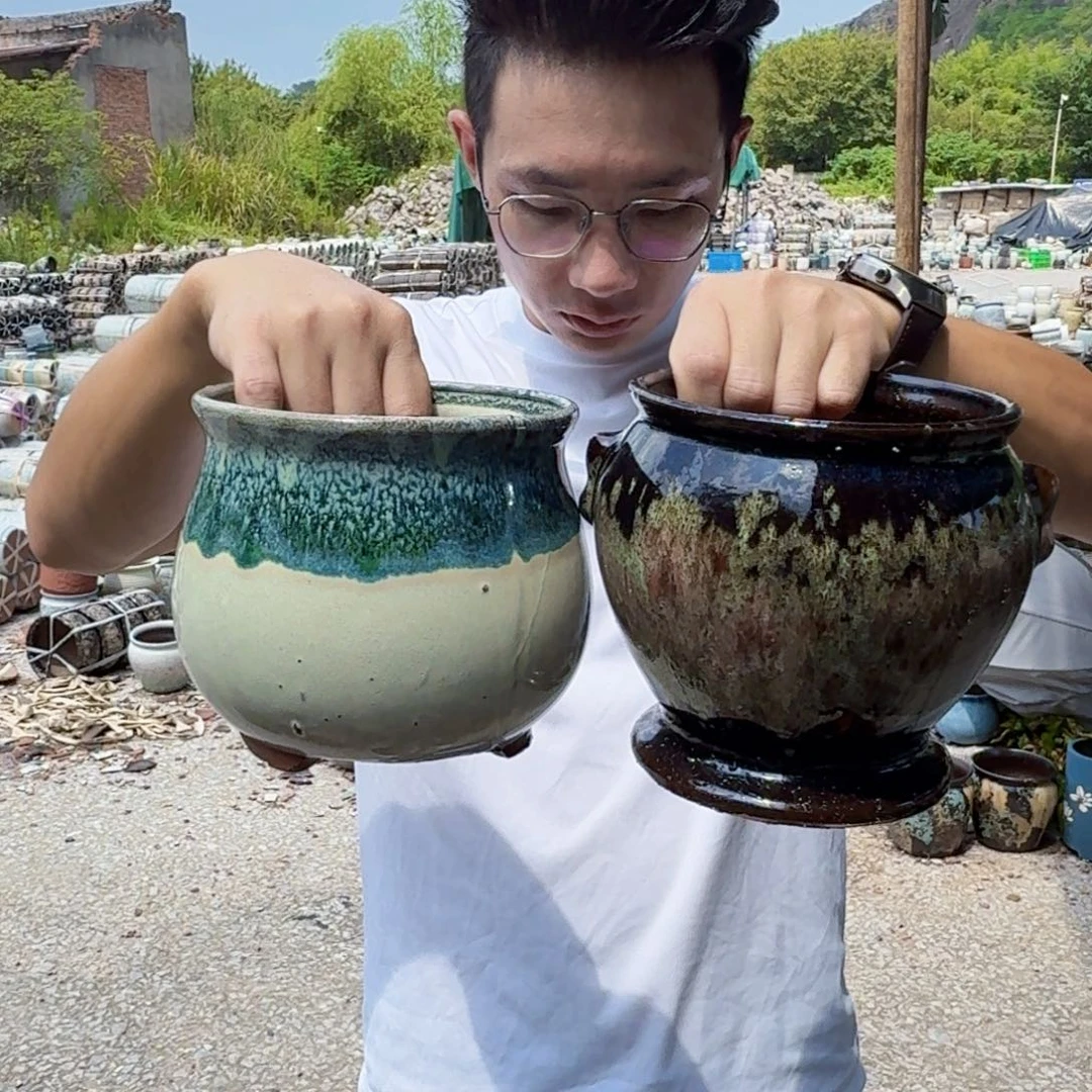 紫砂花盆瑕疵一个一个