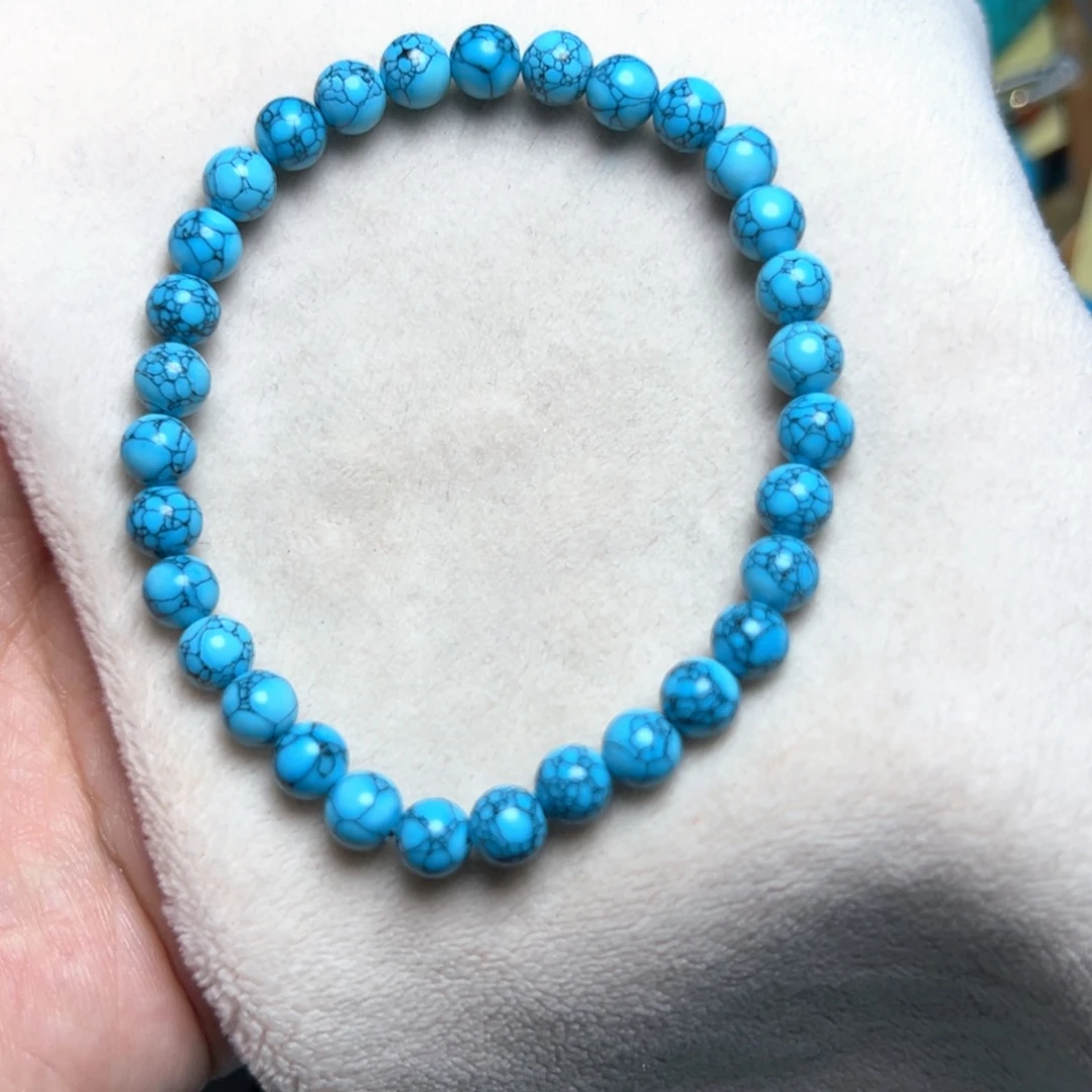 卡6+蓝花珠子手串手链