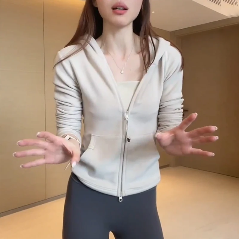 连帽双拉链德绒卫衣女秋冬2025年新款时尚洋气开衫外套高级感上衣