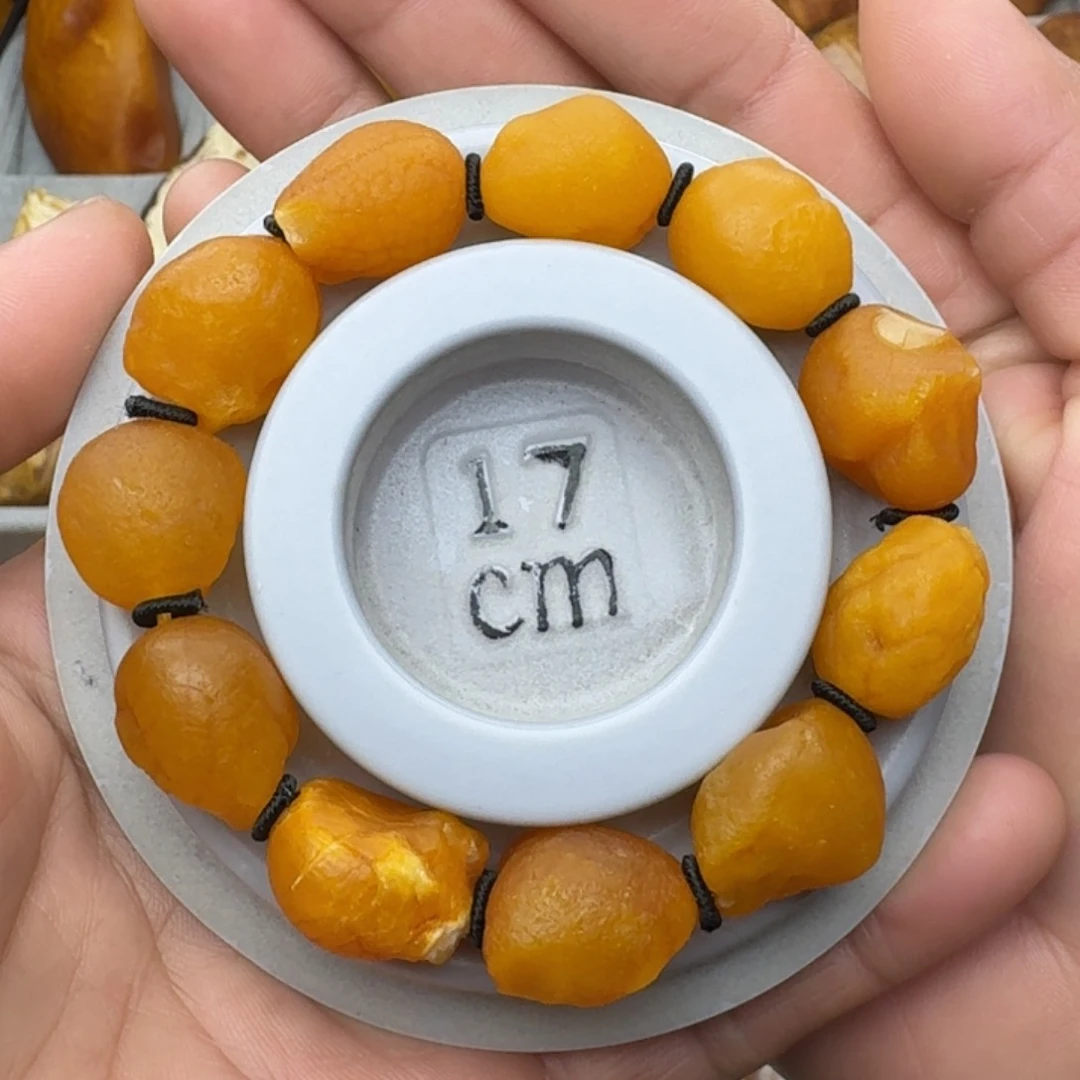 琥珀裸石未镶嵌天然蜜蜡海飘手串