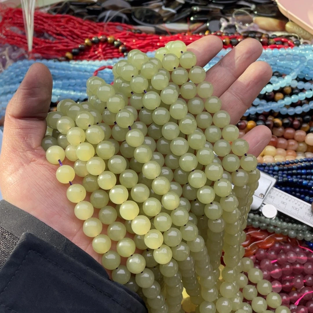 玛瑙/玉髓珠宝半成品未镶嵌一条装10mm天清冻圆珠