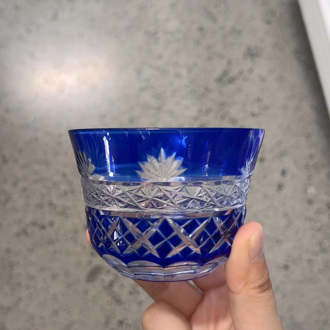 水晶玻璃平底款微瑕一个