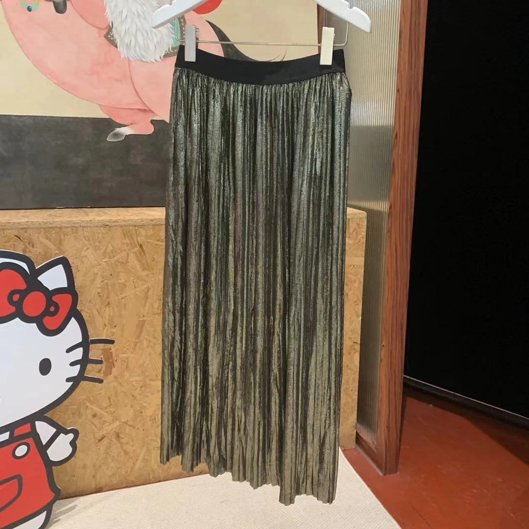 十三行白白家-夏季福秒质感褶皱半裙#H509A