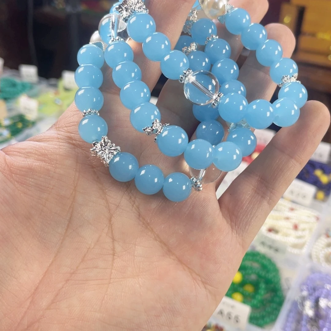 檀香紫檀（小叶紫檀）手串银S925镀金镶嵌