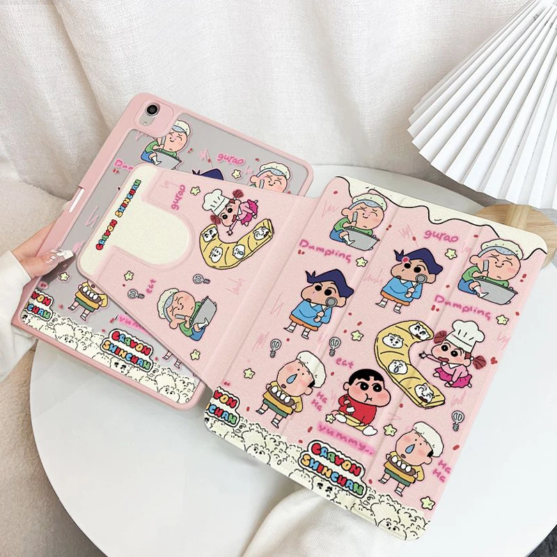 蜡笔小新适用苹果iPad A16平板保护套旋转2025款iPad11笔槽iPad10