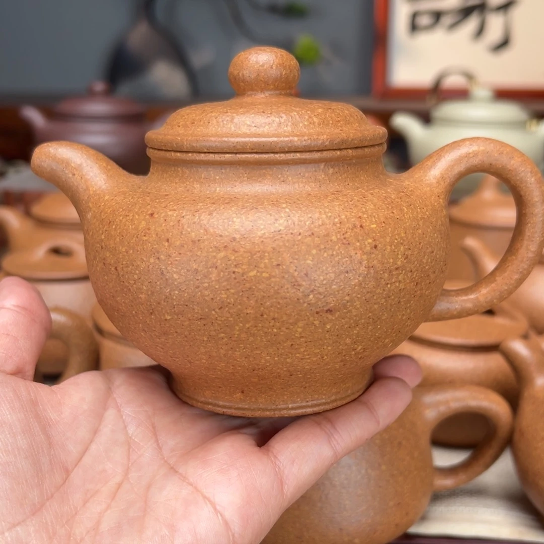 紫砂茶壶梨皮黄的360