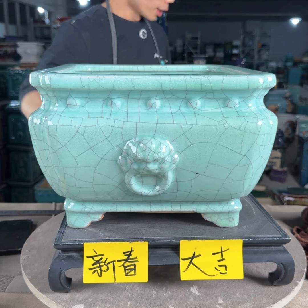 一风堂石湾花盆。缝隙