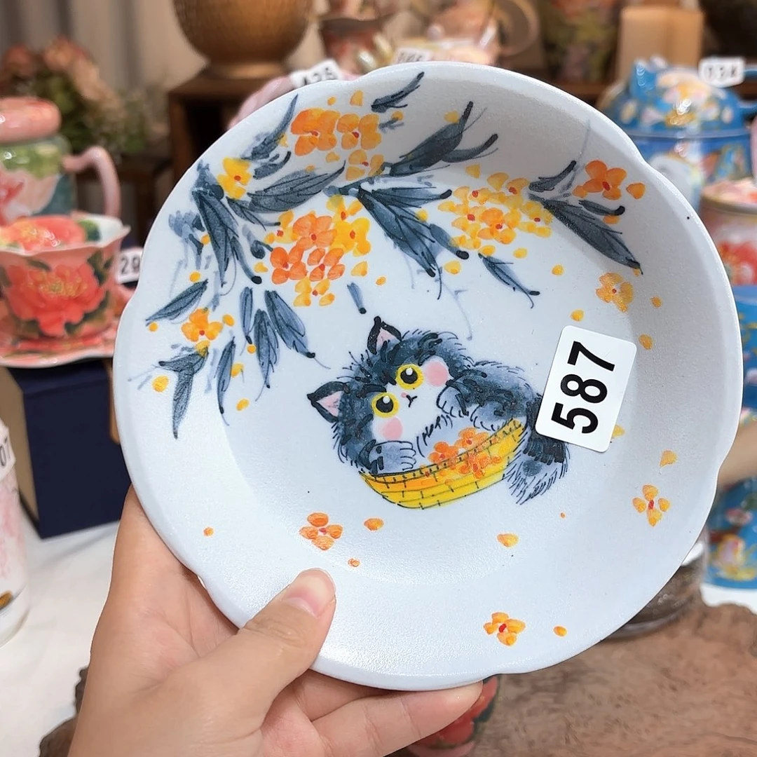 景德镇手绘高温釉下彩陶瓷茶具