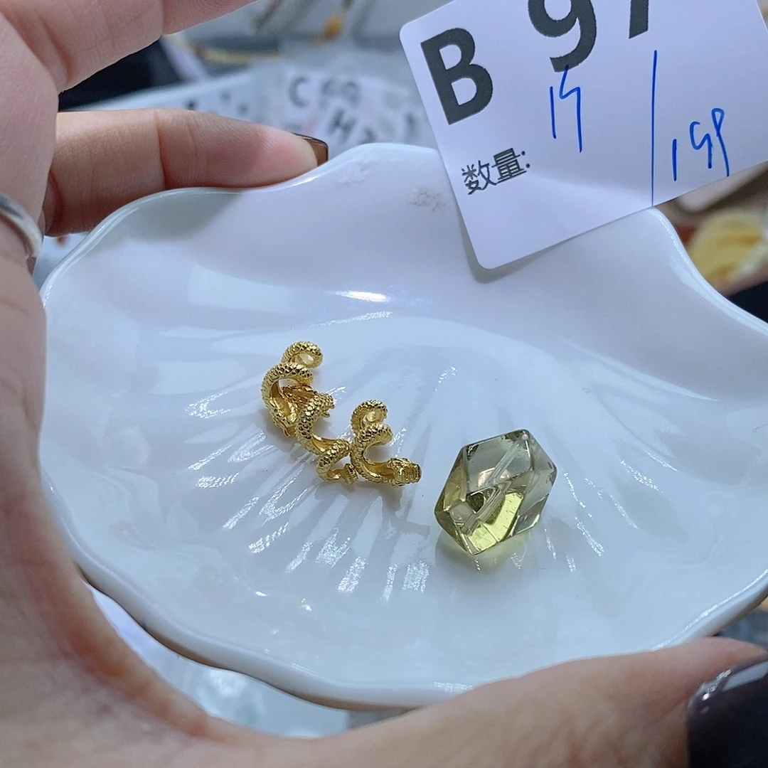 水晶珠宝半成品银S925镶嵌B97