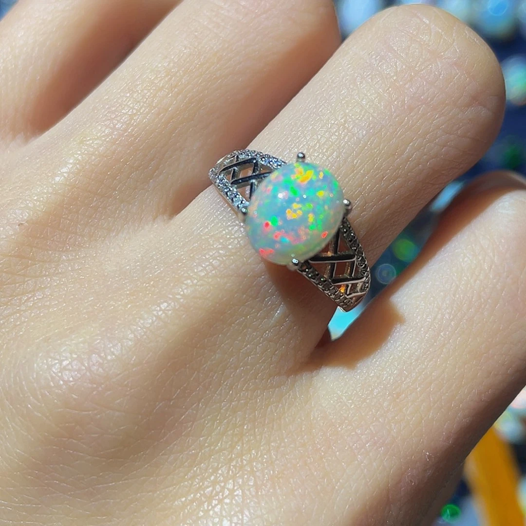 欧泊欧泊戒指银S925镶嵌