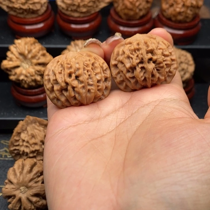 吊坠文玩核桃秦岭秦闷34.5-35无修