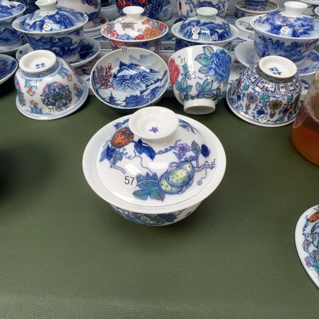 陶瓷景德镇纯手工纯手绘茶具木木57