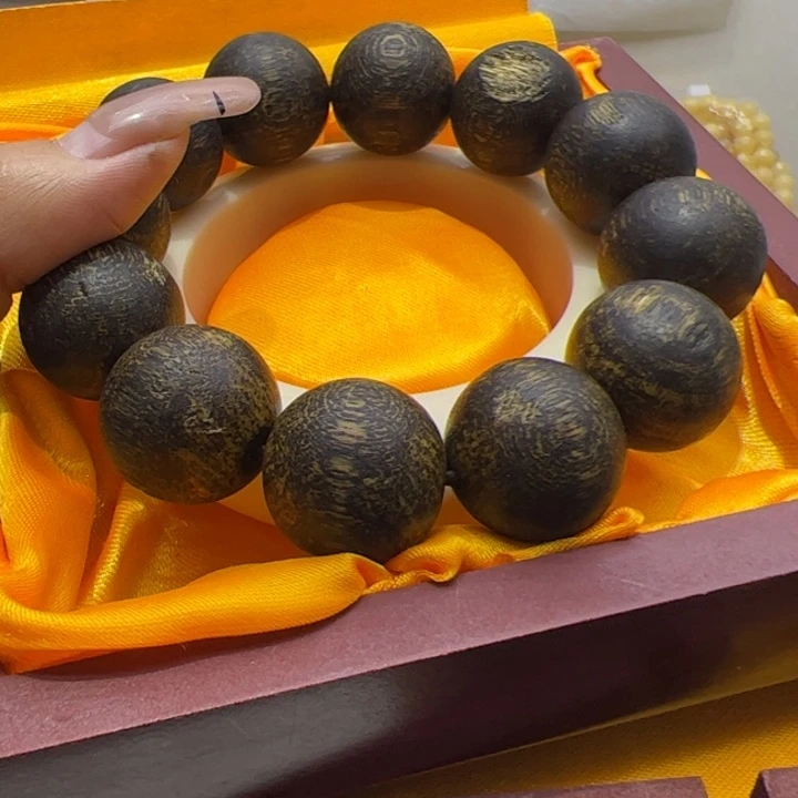 微***对树脂非金属超宽冰箱手镯实木礼盒