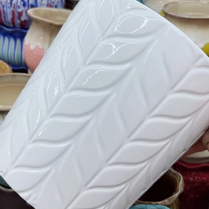 多肉绿植陶瓷花盆9.9包邮，有孔