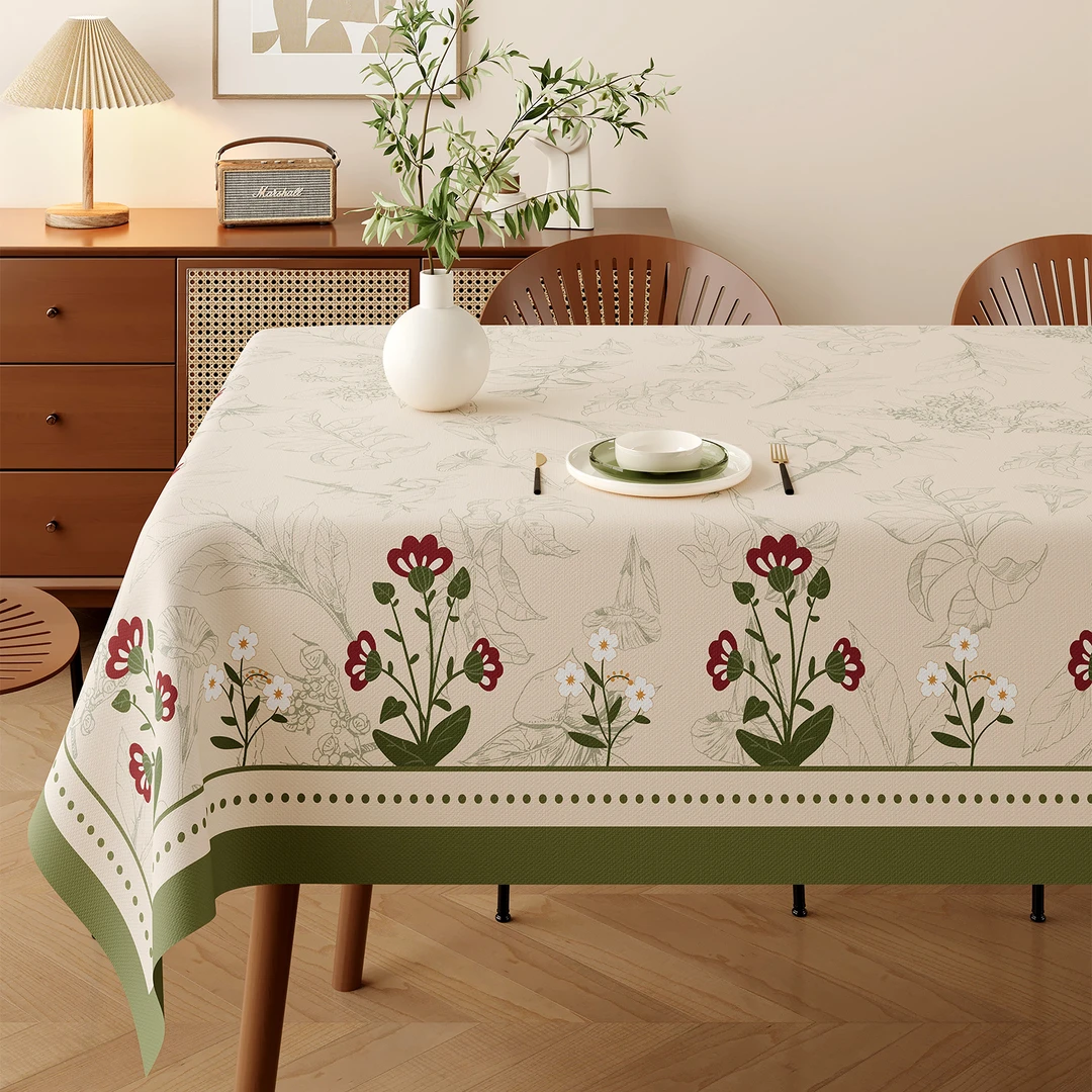 美式复古桌布防水防油免洗2025新款餐桌布轻奢高级氛围感茶几台布