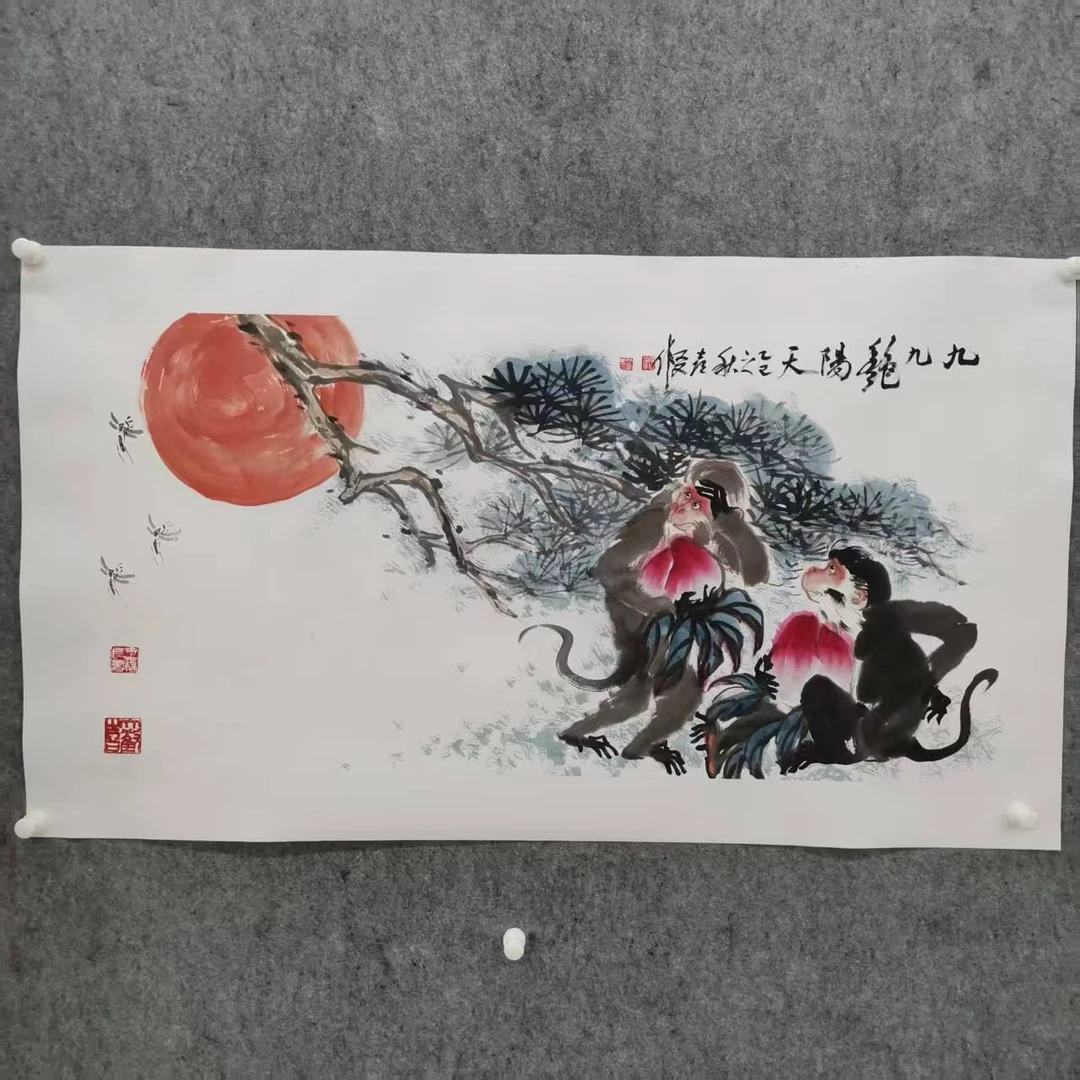 锦泉斋岳喜友亲笔手绘三尺国画作品yxy22
