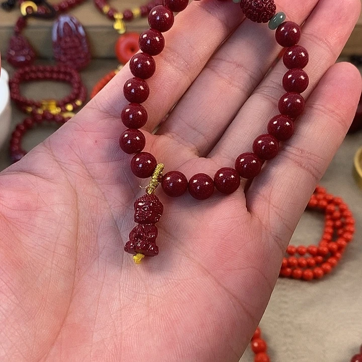 天然辰砂卡8紫金砂佛像款
