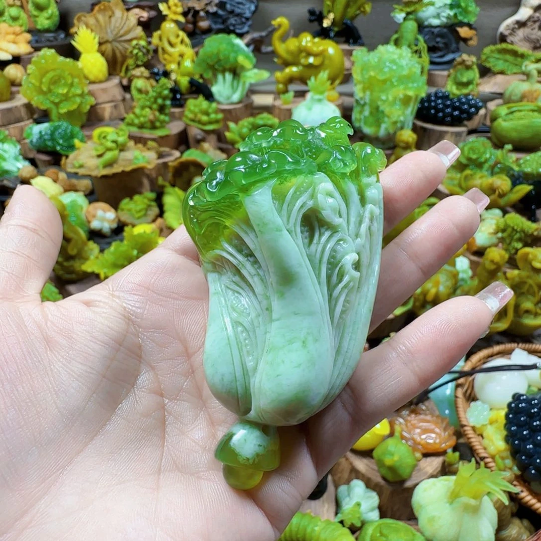 蛇纹石玉未镶嵌手把裂**民