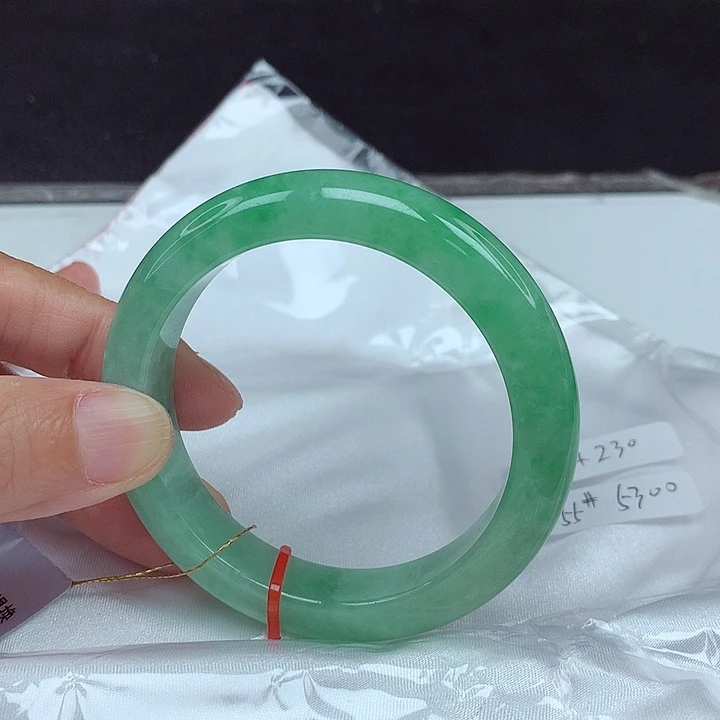 翡翠未镶嵌手镯55圈1230