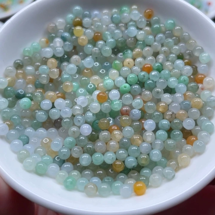 翡翠未镶嵌颈饰珠子随机发50