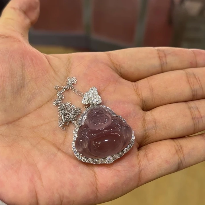 玛瑙/玉髓吊坠(赠链)银S925镶嵌