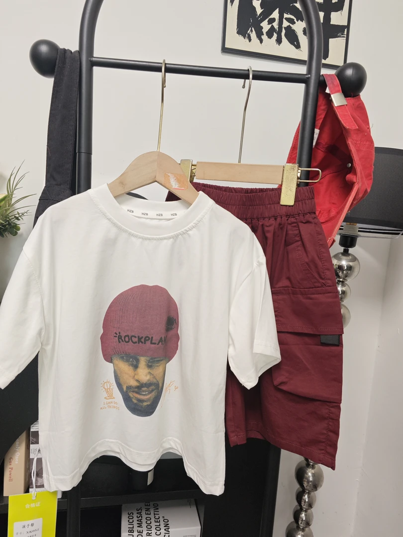 B015美式人头工装套装