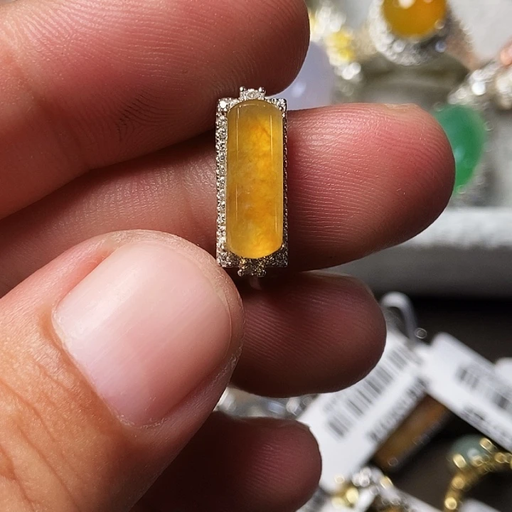 颈饰未镶嵌翡翠戒指