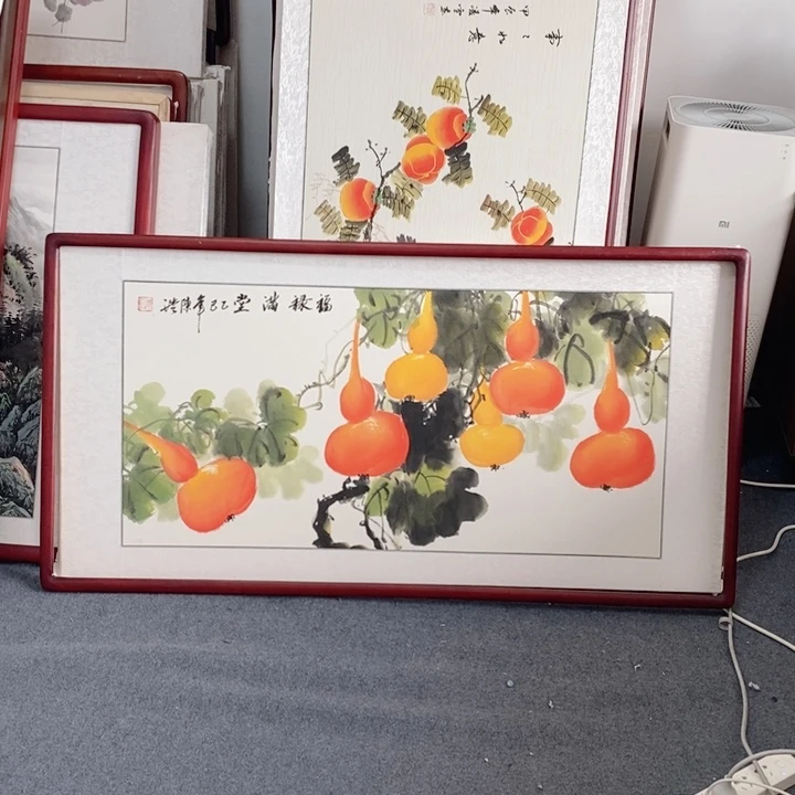 岁***歌国画125*65尺寸带框包邮发货