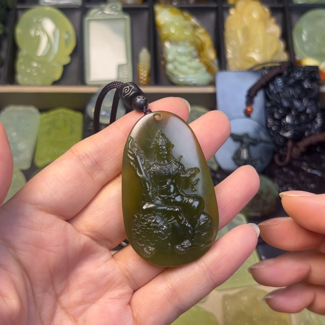 蛇纹石玉未镶嵌吊坠(不含链)