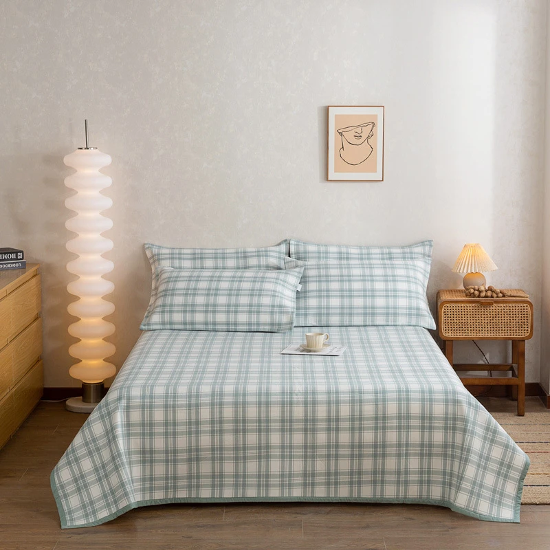 無印竹简竹纤维纱布软凉席空调房可机洗折叠1.8m床老人儿童不冰床