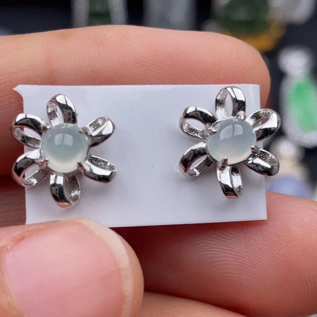 翡翠银S925镶嵌吊坠(不含链)