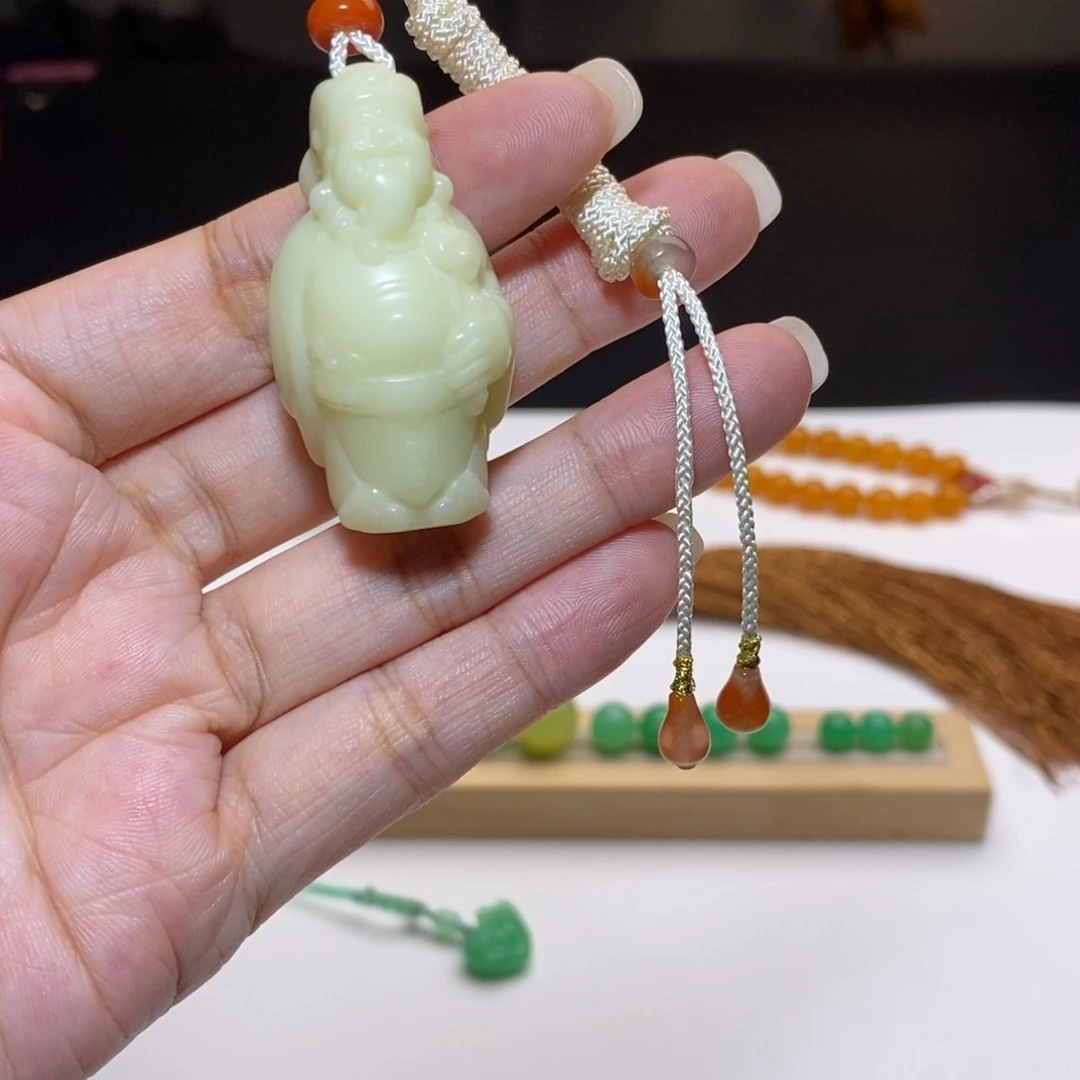 未镶嵌石英质玉（缅黄）珠宝奇石财神