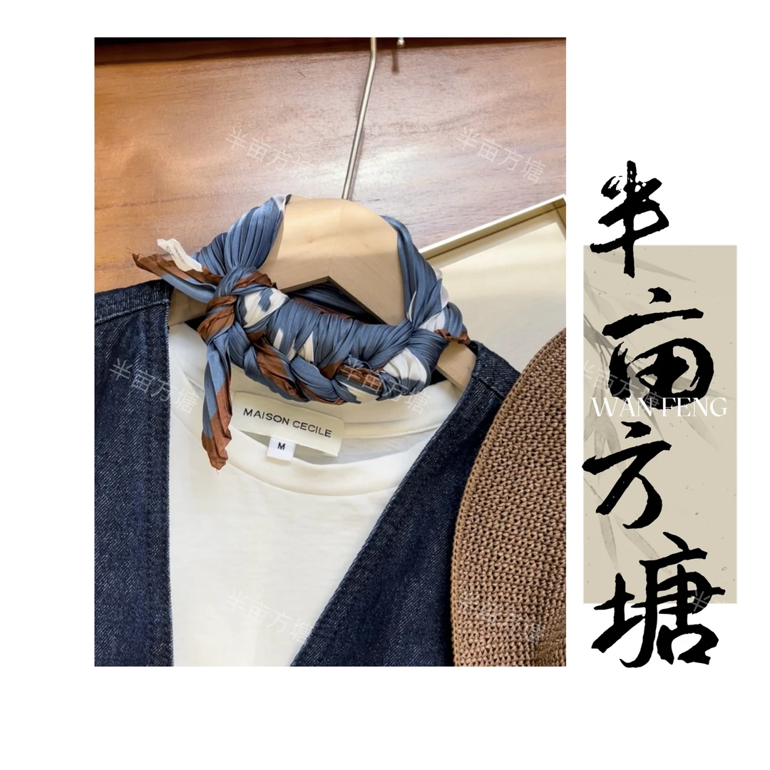 【西部牛仔】 半亩方塘  春夏牛仔时尚休闲洋气优雅女士丝巾65*65