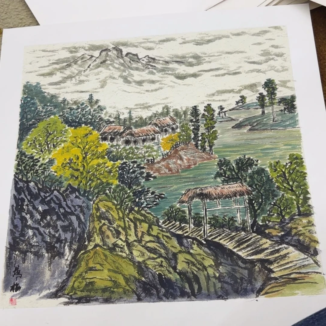国画38-38卡纸作品艺